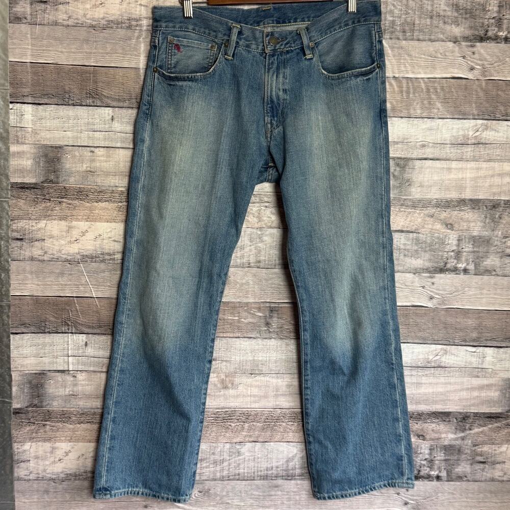 Polo Ralph Lauren Classic 867 Jeans Mens 34x30 Blue Med Wash Straight Leg